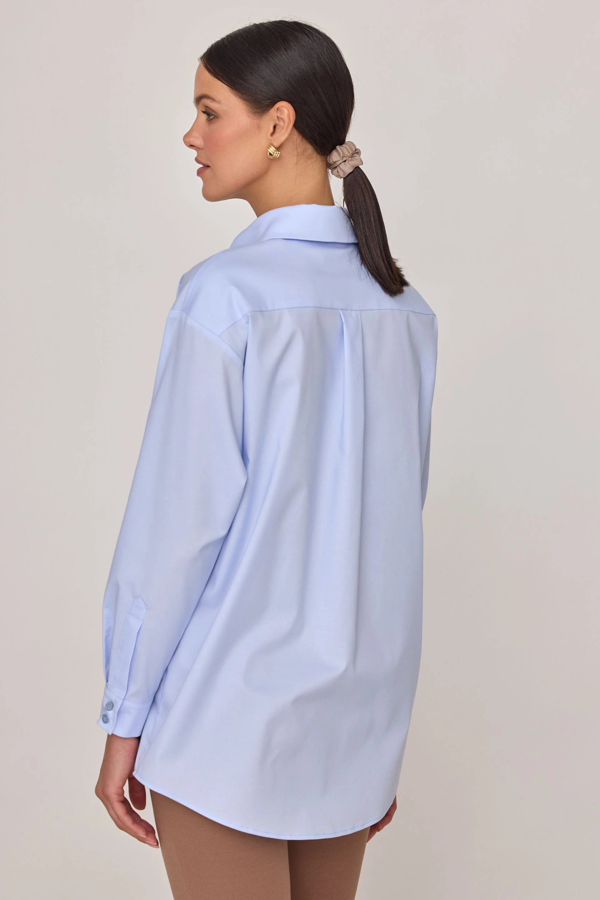Bawełniana koszula oversize baby blue - Image 5