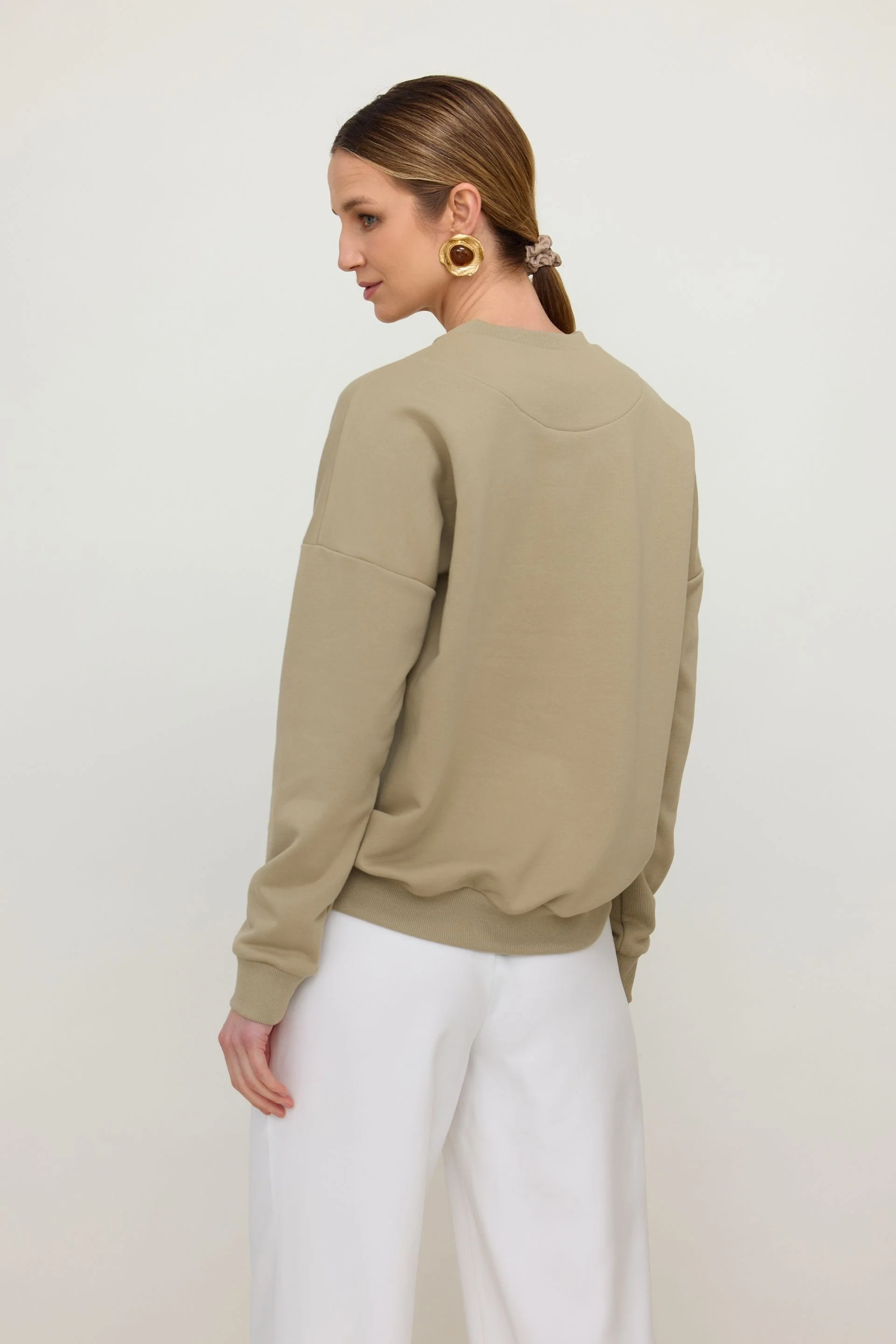 Bluza basic krem pistacjowy - Image 5