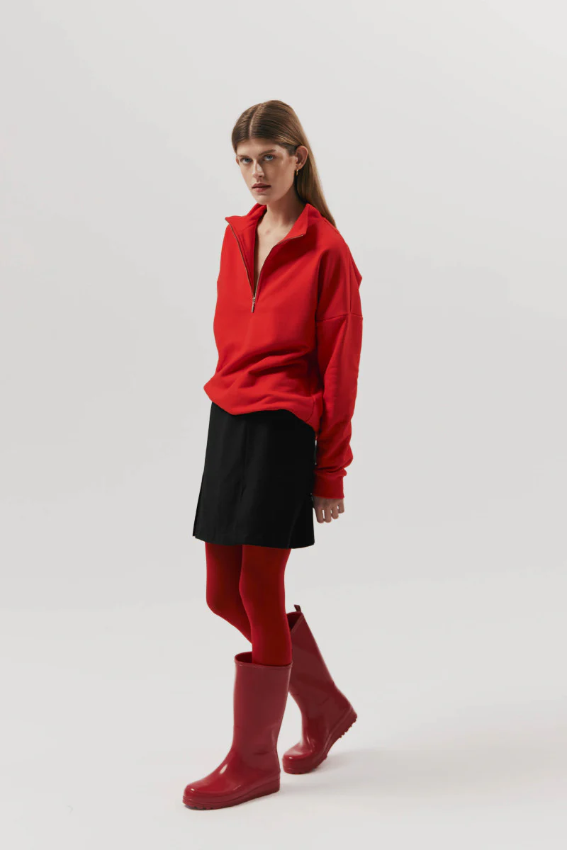 Bluza z zamkiem czerwona - Image 3