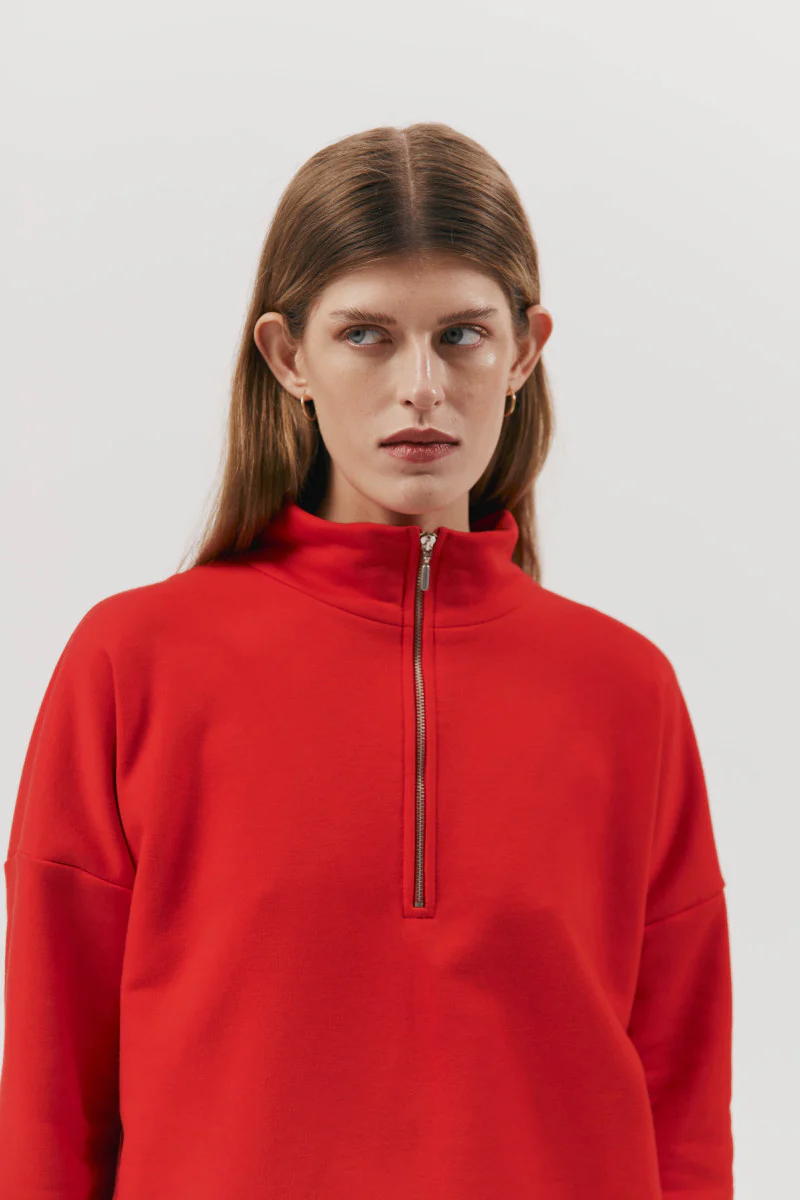 Bluza z zamkiem czerwona - Image 5