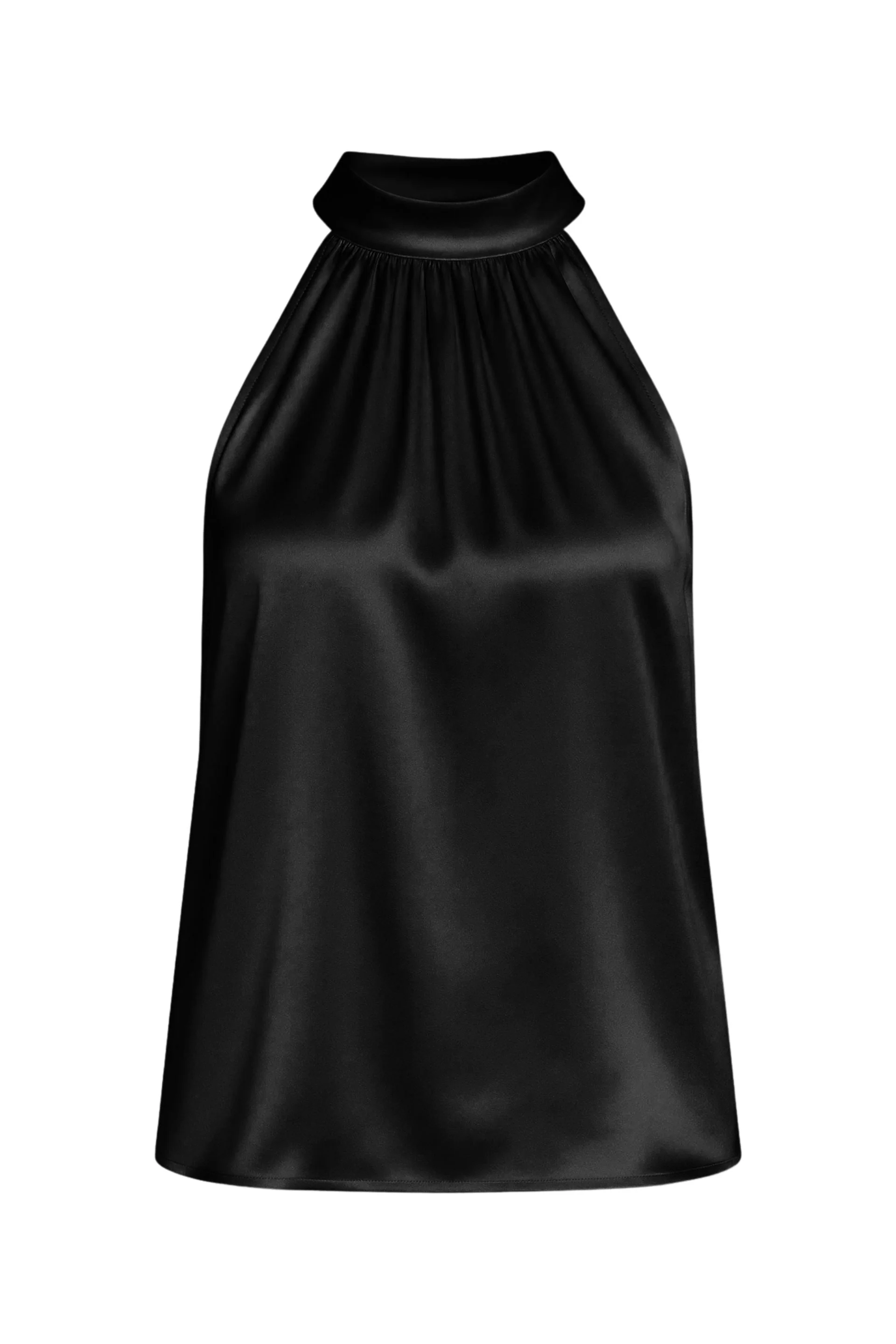 Elegancki top z dekoltem halter czarny - Image 5
