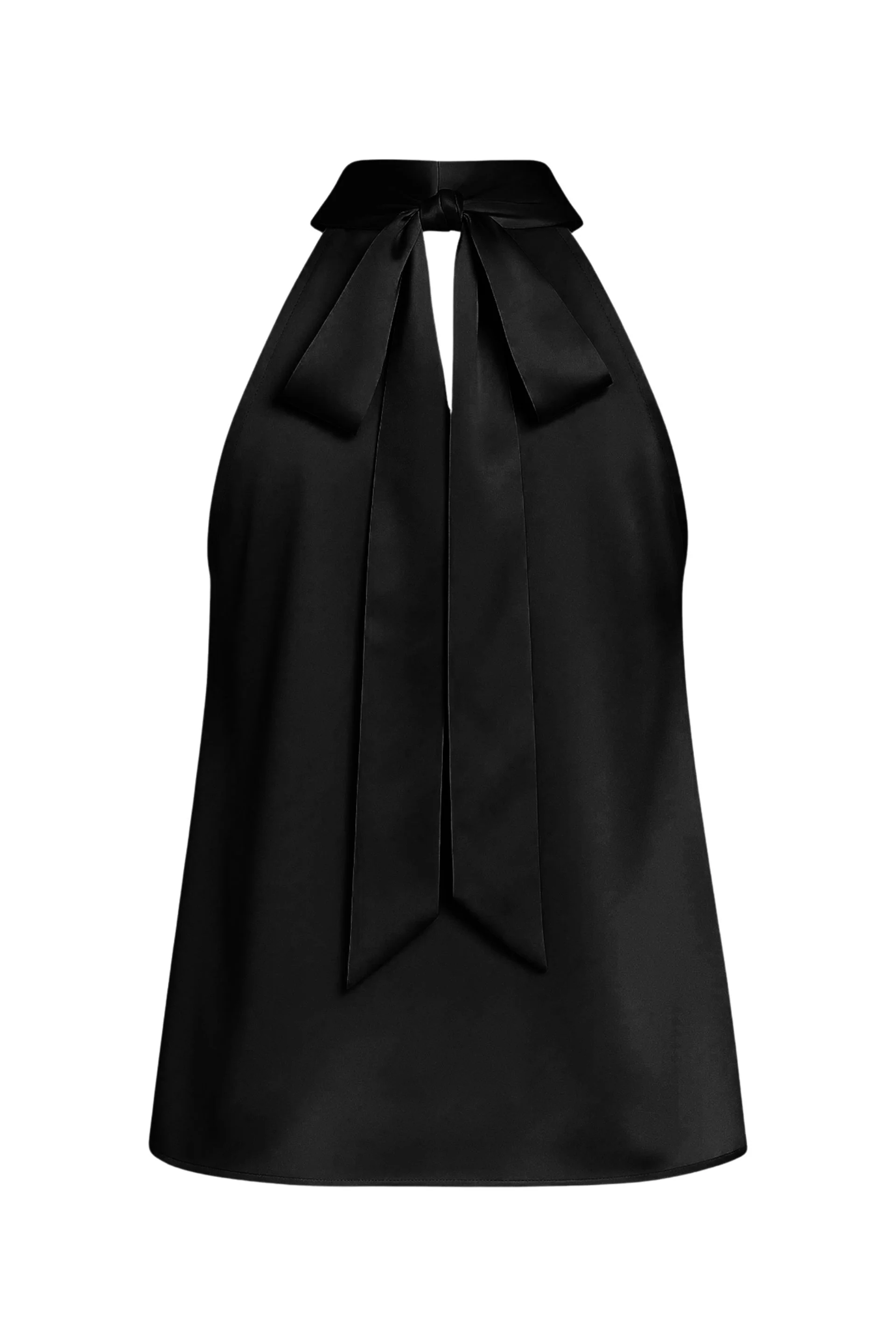 Elegancki top z dekoltem halter czarny - Image 6