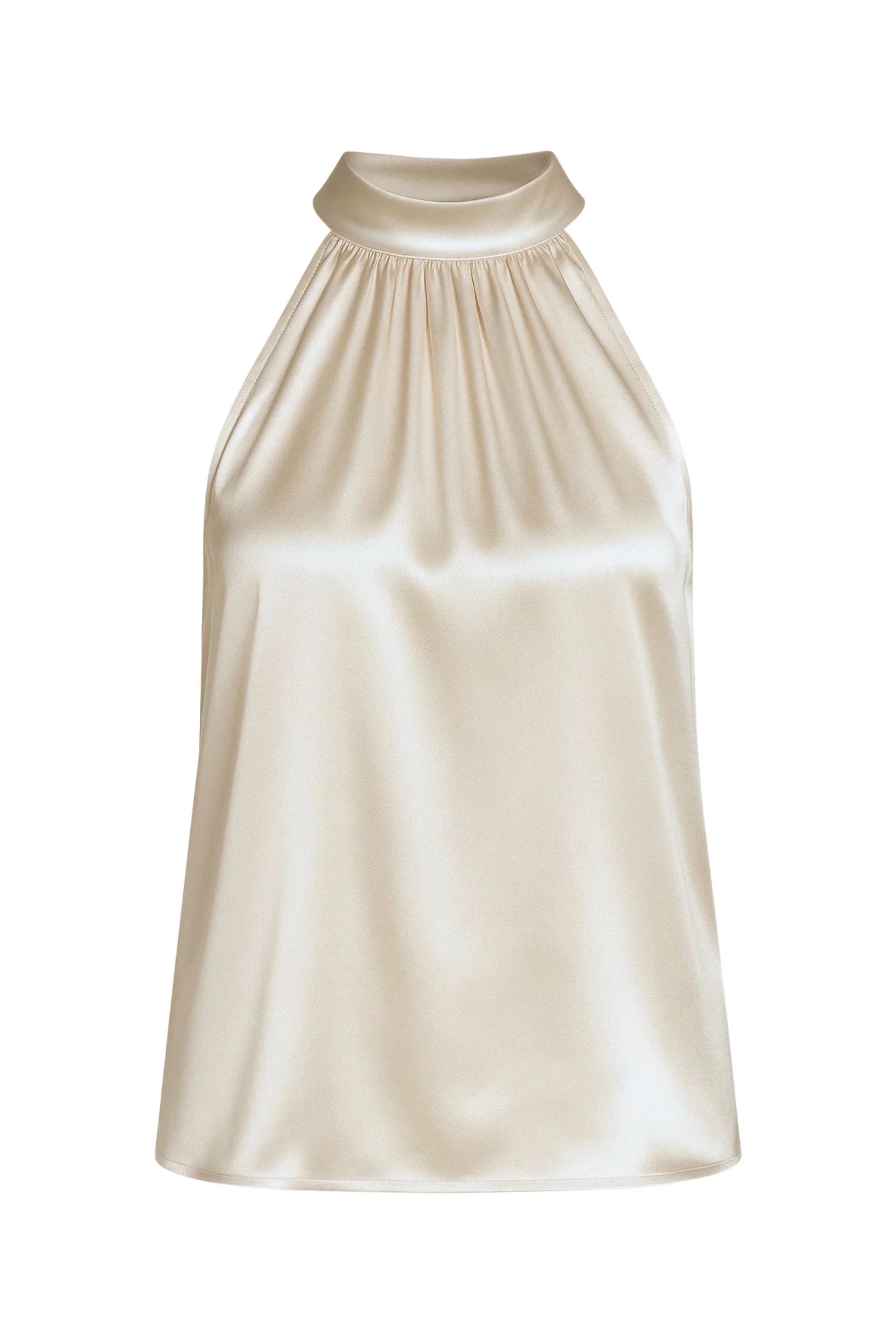 Elegancki top z dekoltem halter złota perła - Image 6