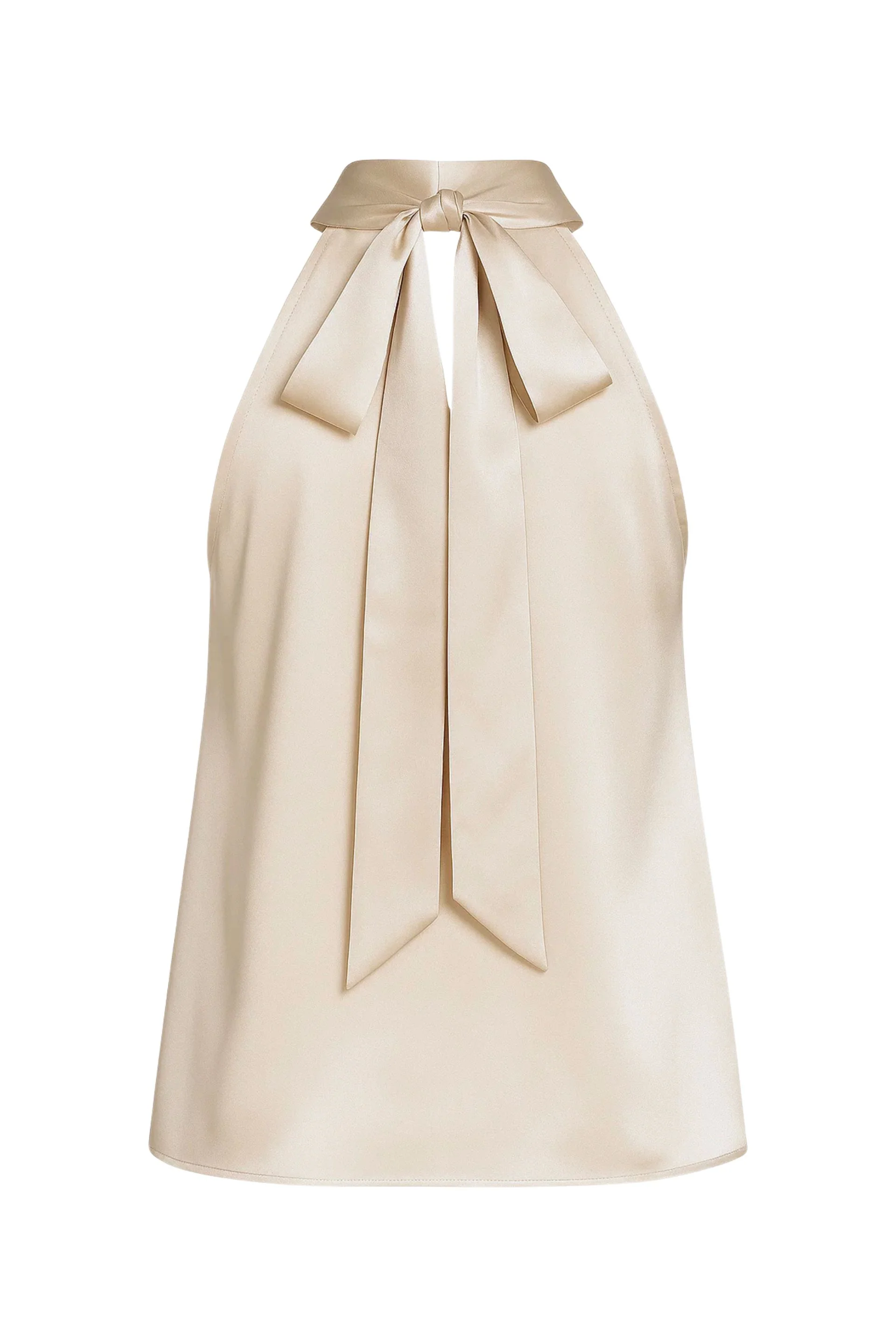 Elegancki top z dekoltem halter złota perła - Image 7