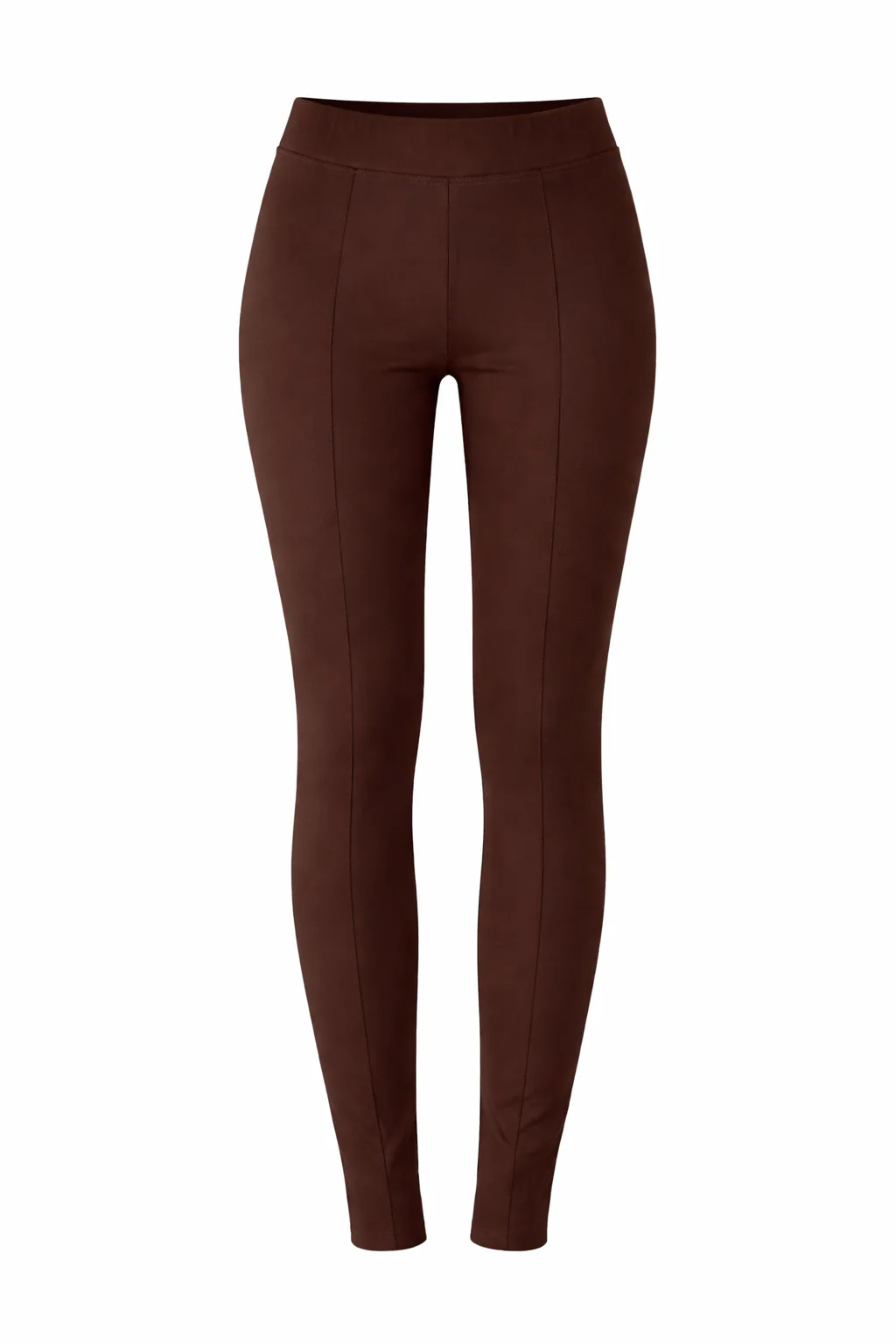 Legginsy z kantem z wiskozy czekolada - Image 4